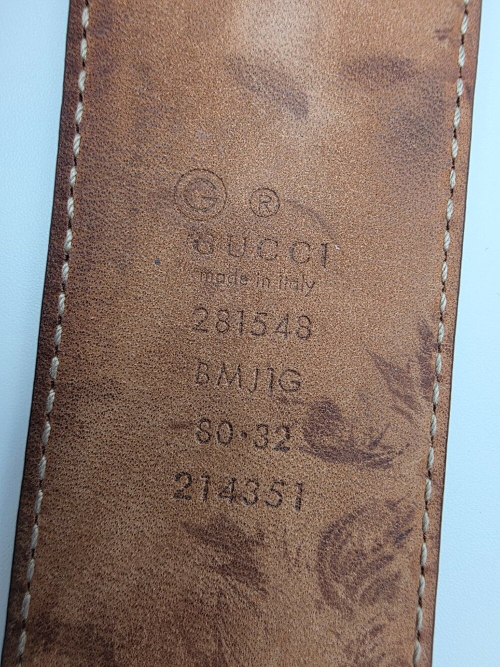 Gucci Microguccissima Leather Belt in Dusty Rose - Picture 9 of 11
